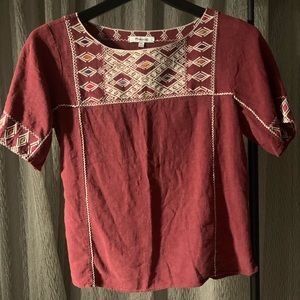 Madewell midriff multicolored top